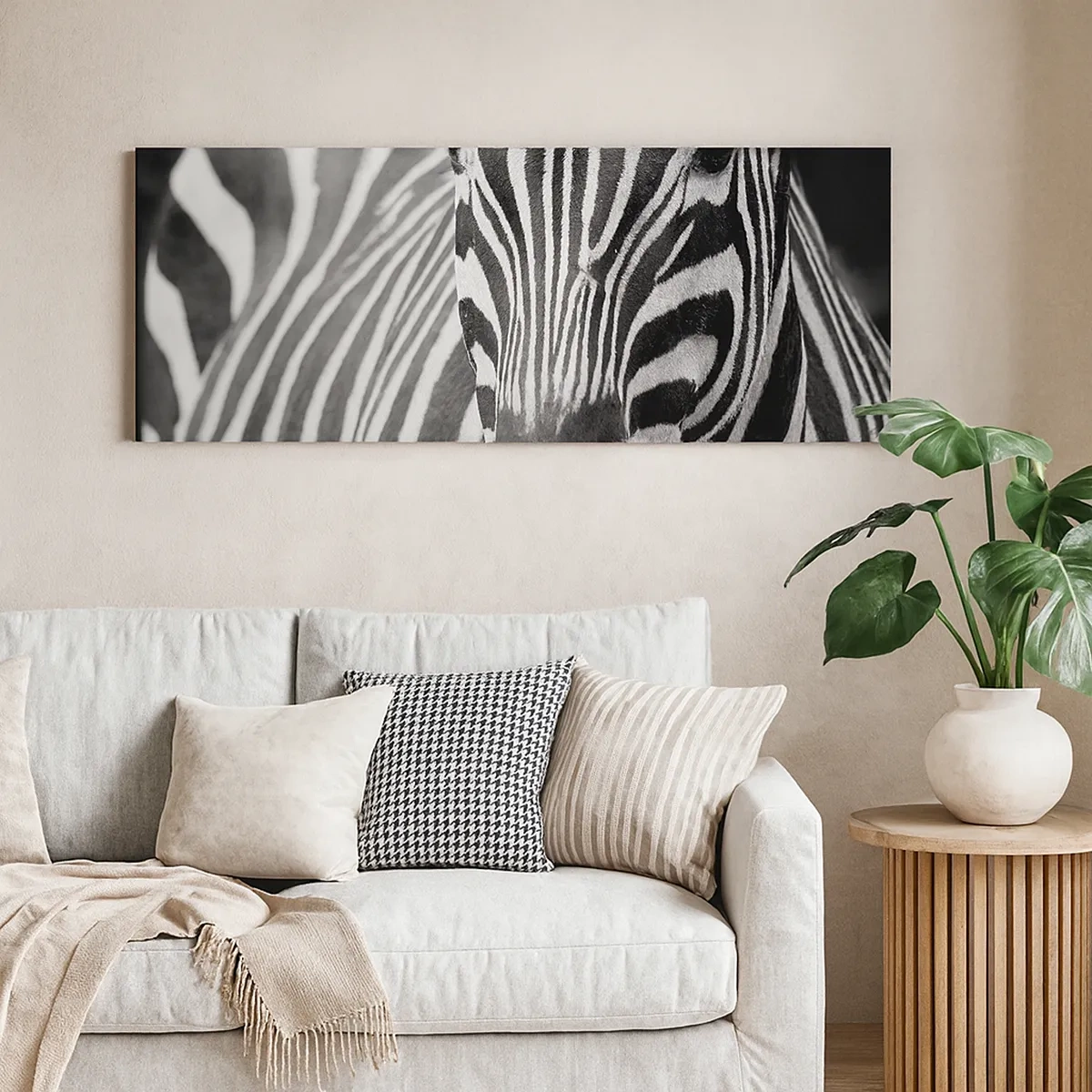 Bild auf Leinwand - Leinwandbild - Die Welt ist schwarz und weiß - 30x30 cm