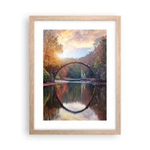 Poster in einem Rahmen aus heller Eiche - Auf der anderen Seite des Spiegels - 30x40 cm