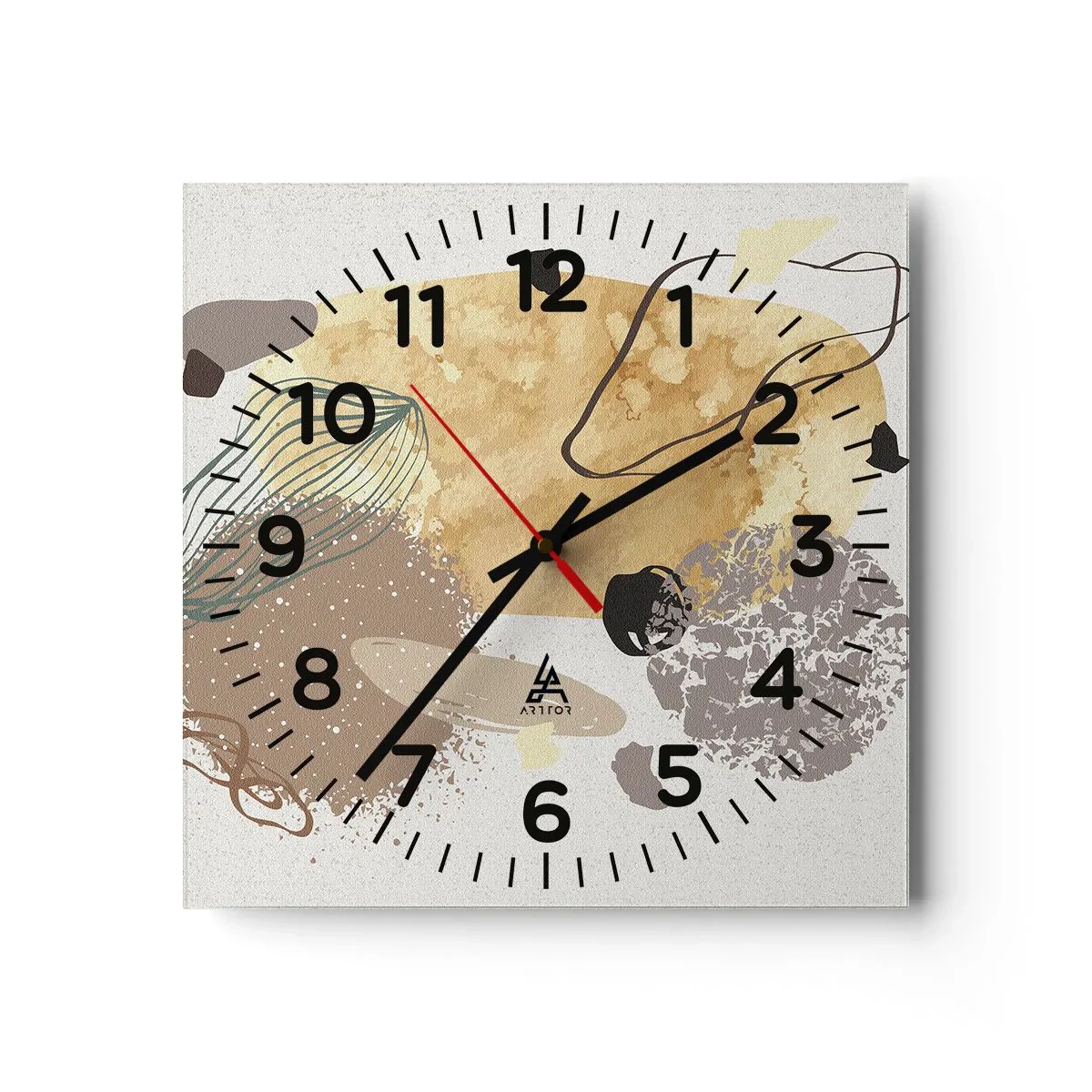 Wanduhr - Glasuhr - Angewandte Plumkologie - 30x30 cm