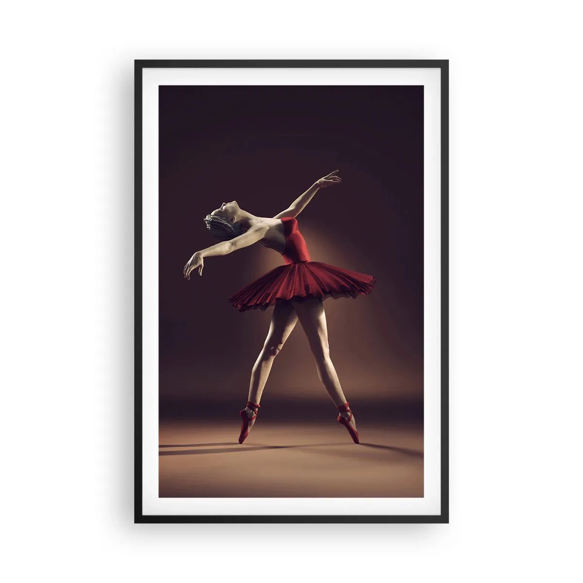 Poster in einem schwarzem Rahmen - Eine Primaballerina - 61x91 cm
