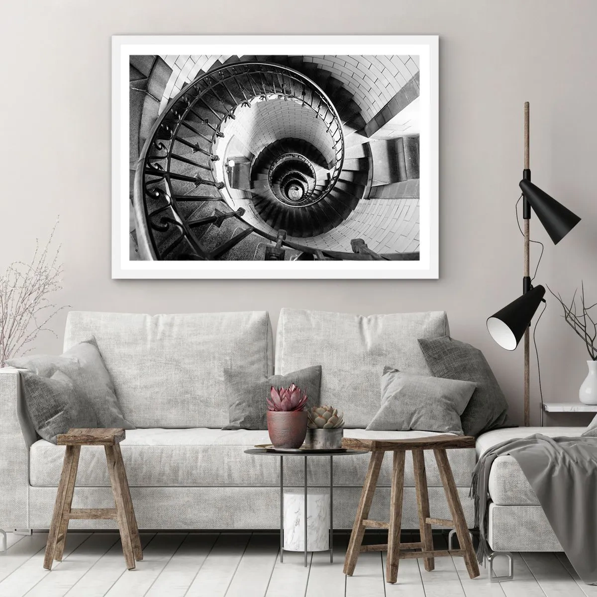 Poster in einem weißen Rahmen - Höher und höher - 70x50 cm