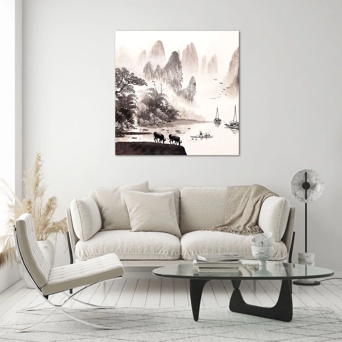 Glasbild - Bild auf glas - Der exotische Alltag des Ostens - 30x30 cm