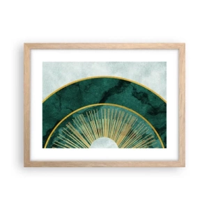 Poster in einem Rahmen aus heller Eiche - Anderes Sonnensystem - 40x30 cm