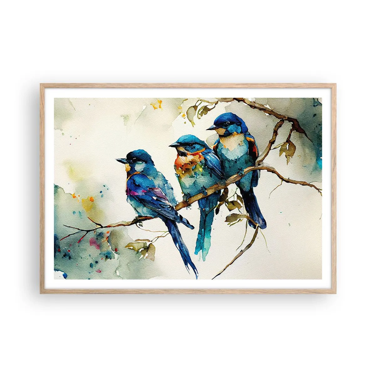 Poster in einem Rahmen aus heller Eiche - War er beleidigt? - 100x70 cm