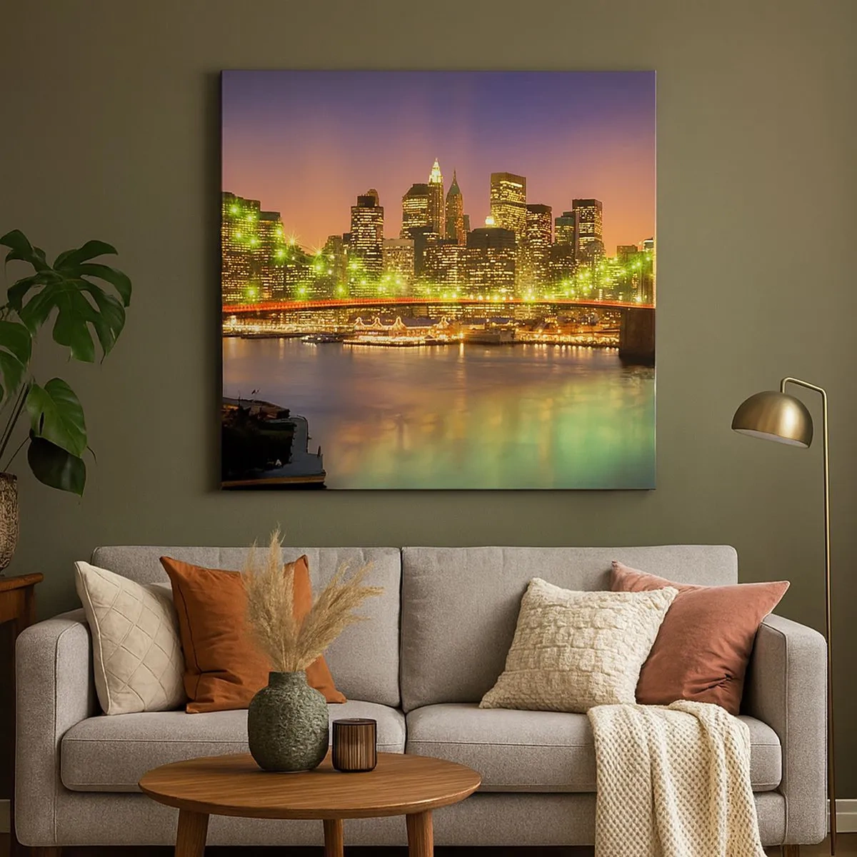 Bild auf Leinwand - Leinwandbild - Hier geht das Licht nie aus - 30x30 cm