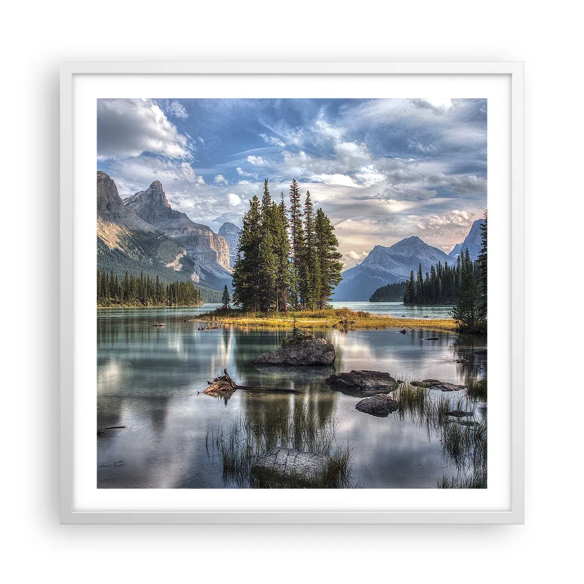 Poster in einem weißen Rahmen - An dem tollen und sauberen Wasser ... - 60x60 cm