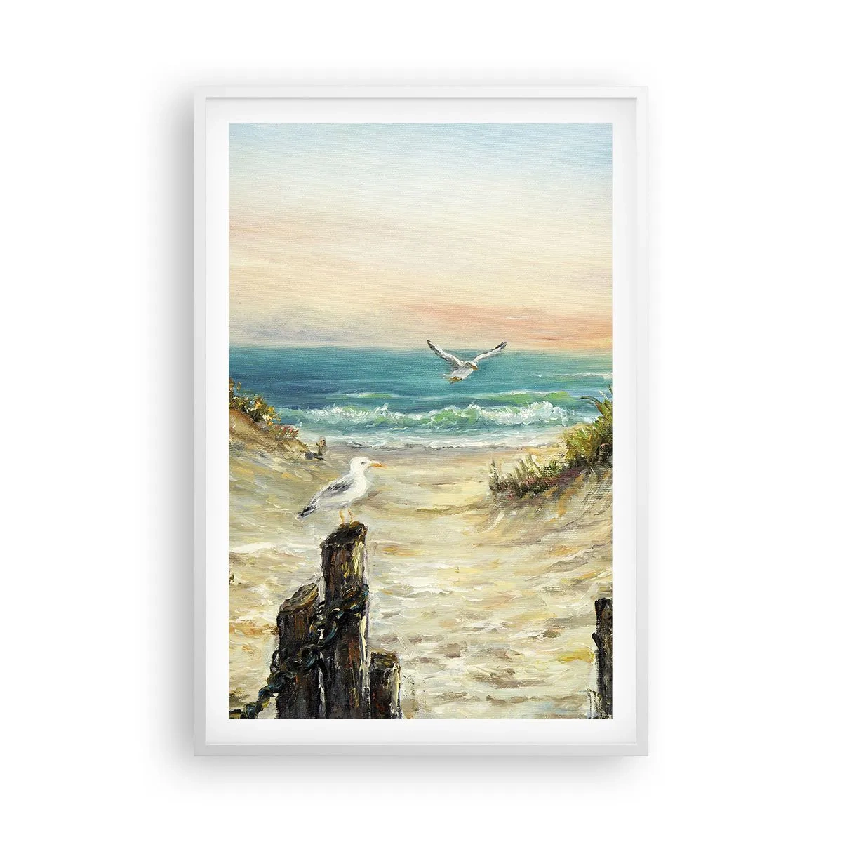 Poster in einem weißen Rahmen - Windlose Abgeschiedenheit - 61x91 cm
