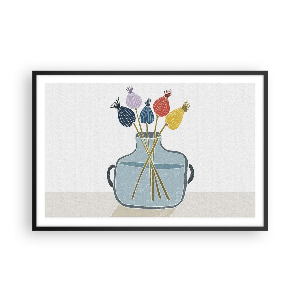 Poster in einem schwarzem Rahmen - Es ist mucksmäuschenstill - 91x61 cm