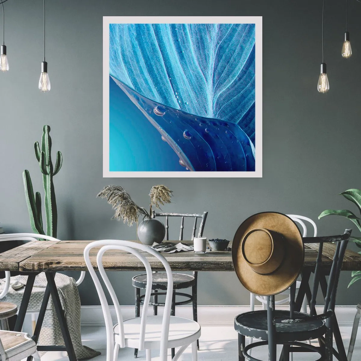 Poster - Versteckte Tropfen vom Blau - 40x40 cm