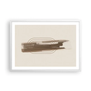 Poster in einem weißen Rahmen - Ein Hauch von Grau - 70x50 cm