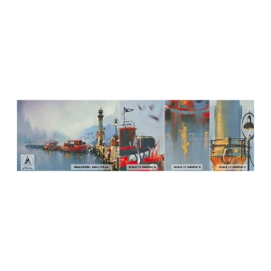 Fototapeten Muster Premium Canvas - Am Ende der Welt - Landschaft, Hafen, Leuchtturm - 100x30 cm