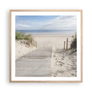 Poster in einem Rahmen aus heller Eiche - Bis zum Horizont - 60x60 cm