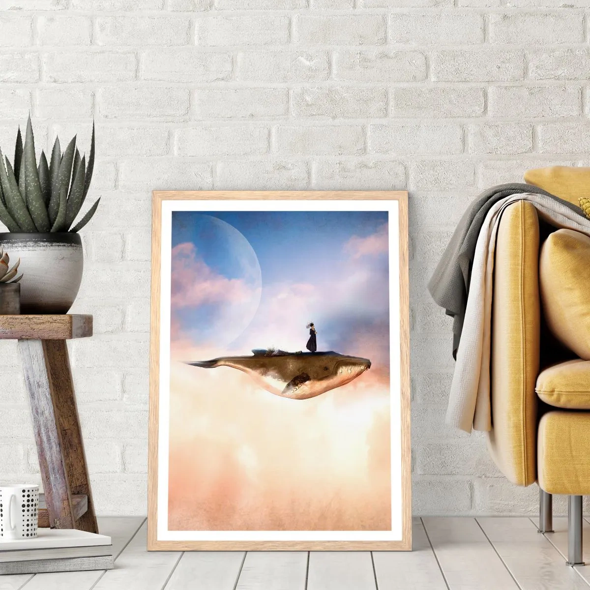 Poster in einem Rahmen aus heller Eiche - Eine echte Reise - 61x91 cm