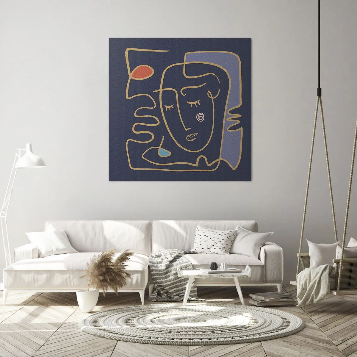 Bild auf Leinwand - Leinwandbild - In Gedanken - 40x40 cm