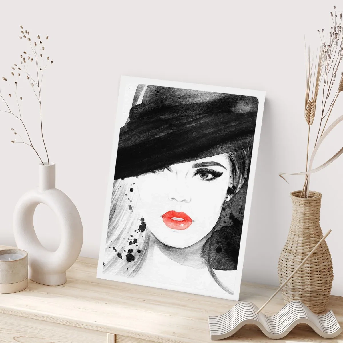 Poster - Frau in schwarz - 40x50 cm