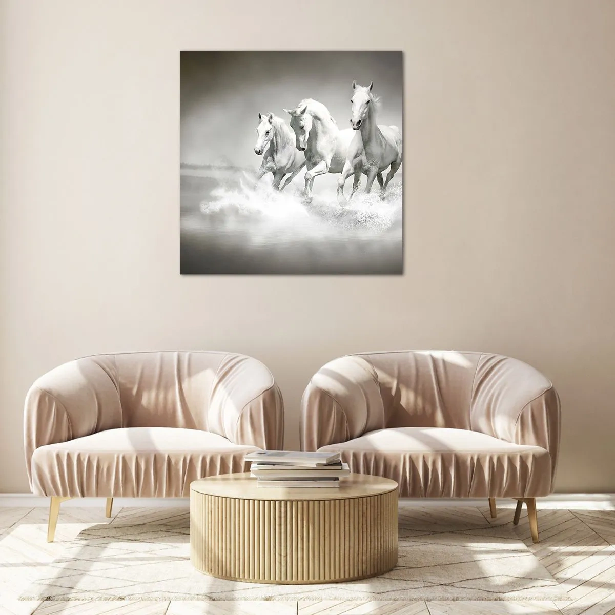 Glasbild - Bild auf glas - Weißer Wahnsinn - 70x70 cm