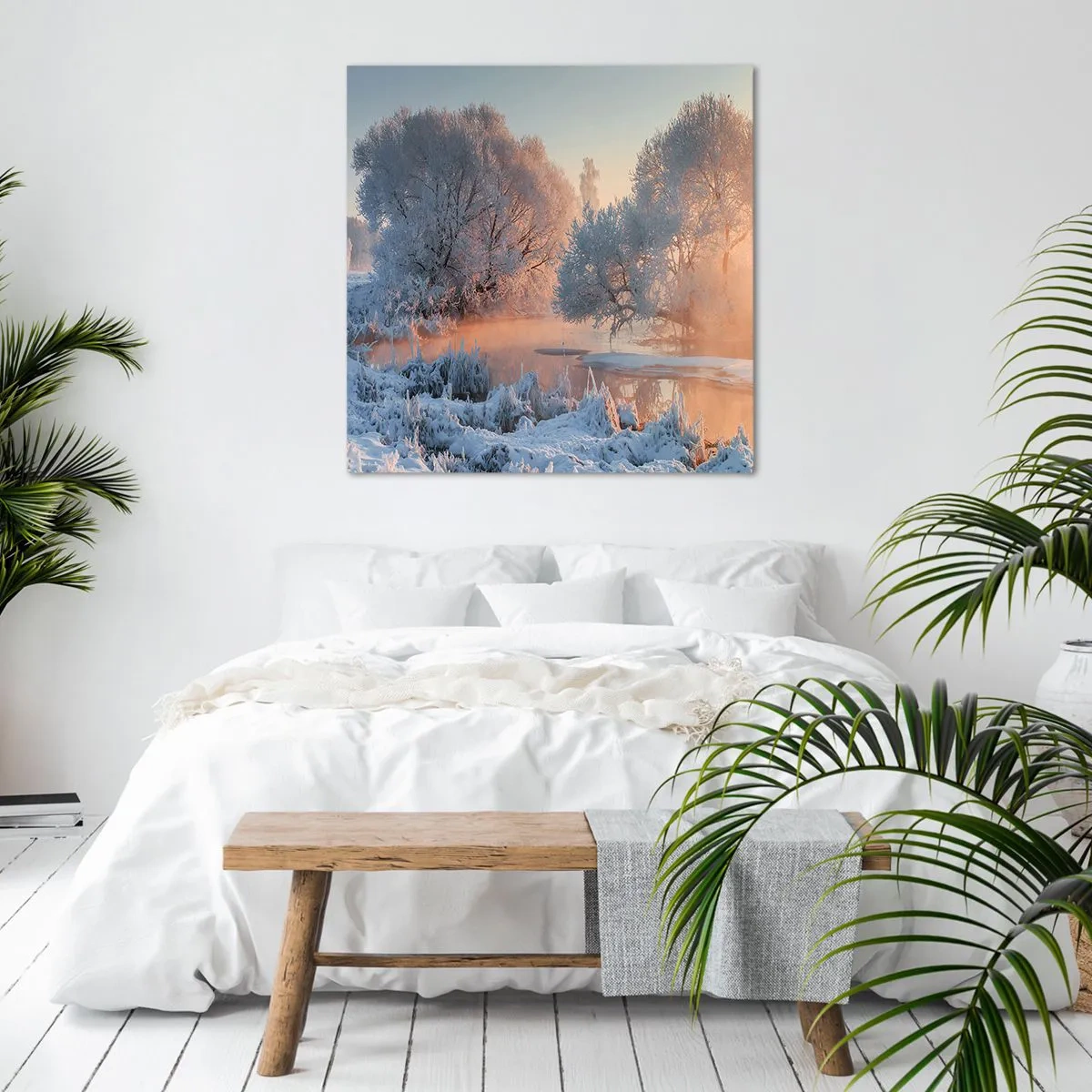 Bild auf Leinwand - Leinwandbild - Alles im Kristall glänzt in der Sonne - 50x50 cm