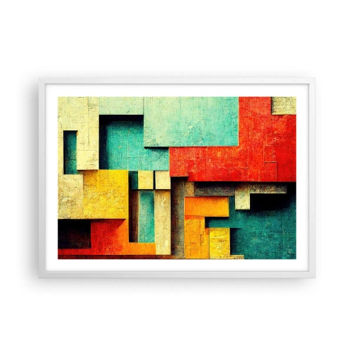 Poster in einem weißen Rahmen - Festival der rechten Winkel - 70x50 cm