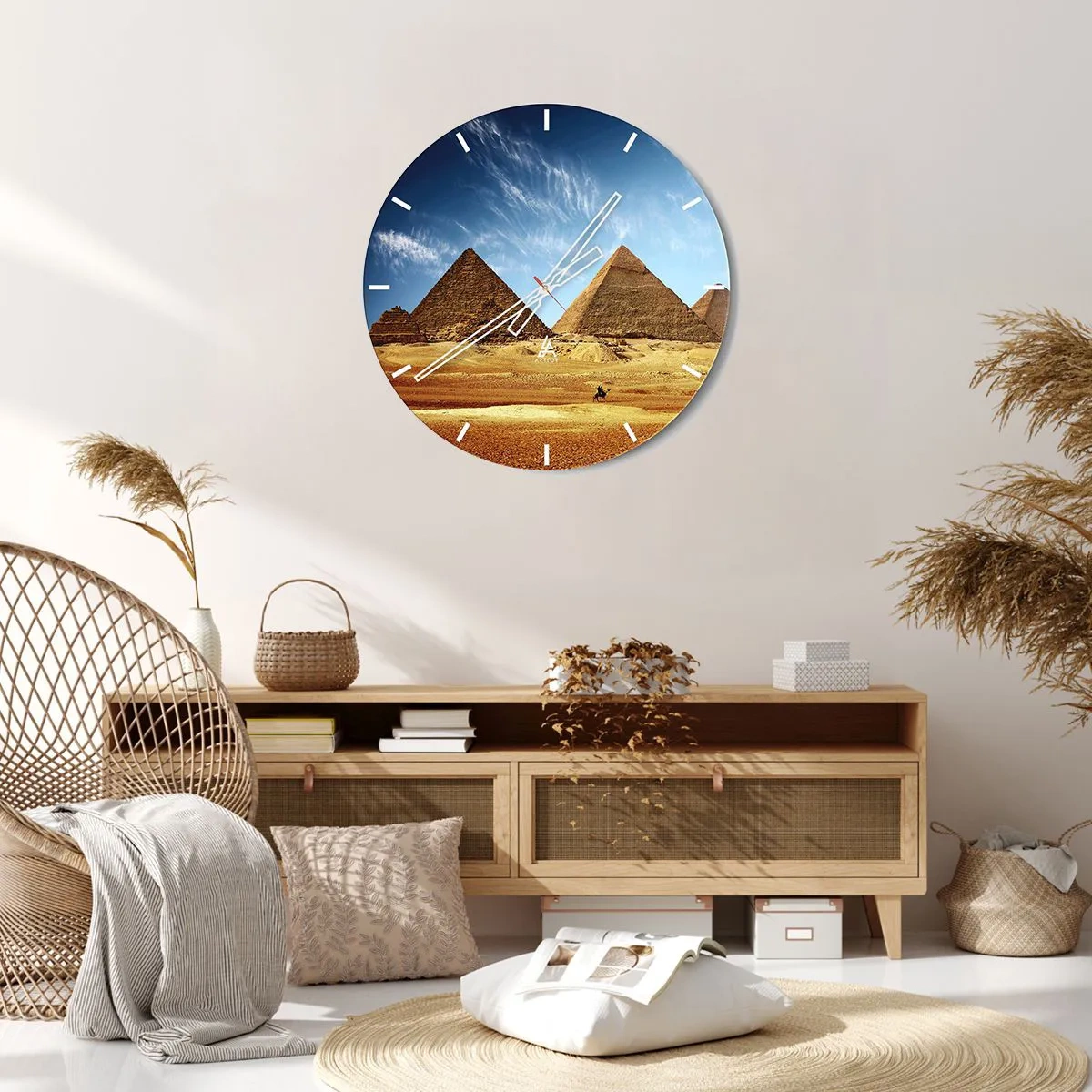 Wanduhr - Glasuhr - 40 Jahrhunderte schauen dich an - 40x40 cm