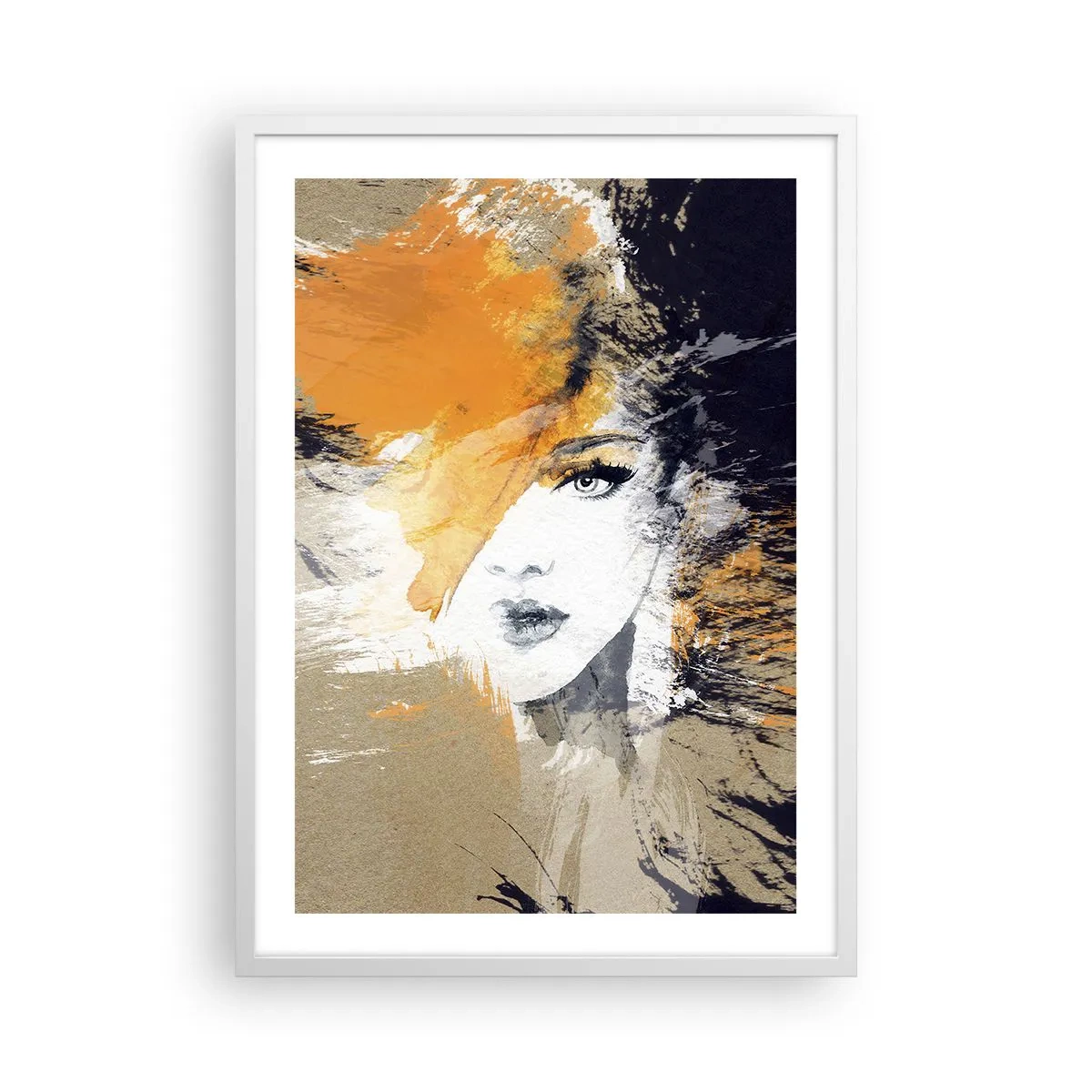Poster in einem weißen Rahmen - Und es ist Licht - 50x70 cm