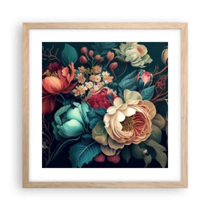 Poster in einem Rahmen aus heller Eiche - Charme des 19. Jahrhunderts - 40x40 cm