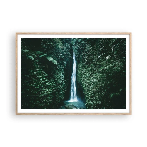 Poster in einem Rahmen aus heller Eiche - Tropisches Spa - 100x70 cm