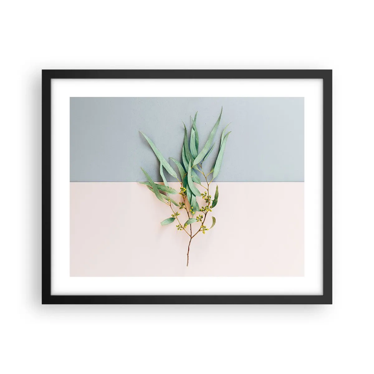 Poster in einem schwarzem Rahmen - Pastellige Subtilität - 50x40 cm