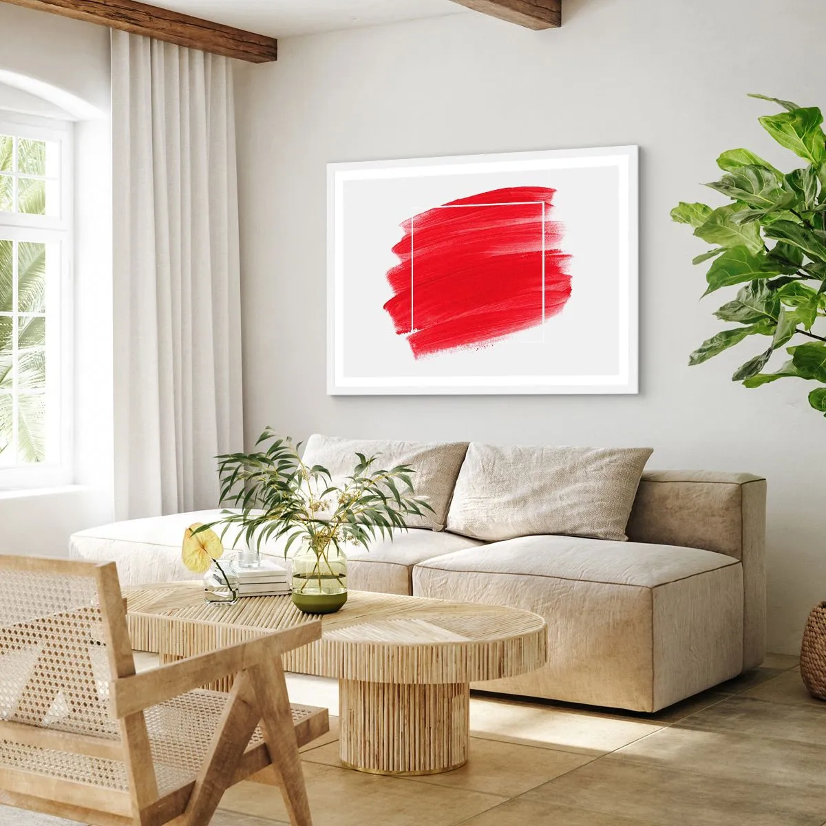 Poster in einem weißen Rahmen - Aus dem Rahmen - 100x70 cm