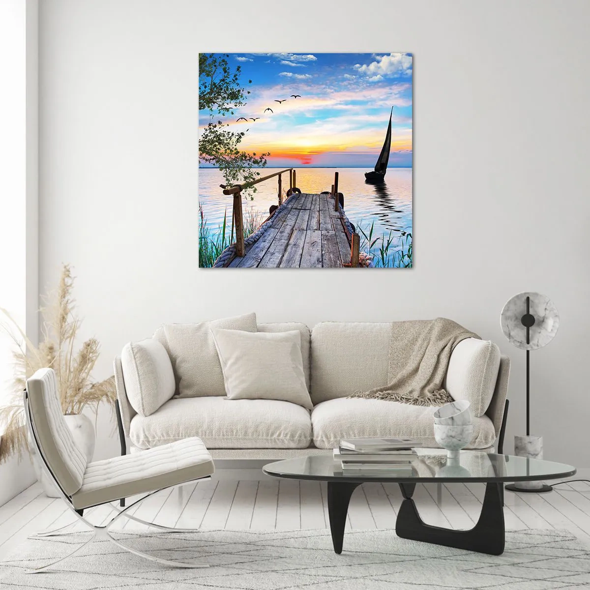 Glasbild - Bild auf glas - Guten Abend - 40x40 cm