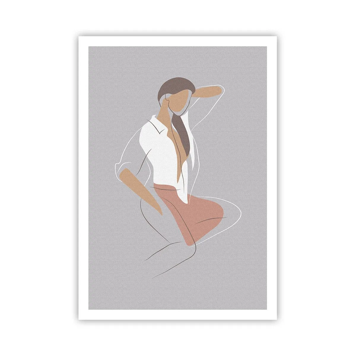 Poster - Umriss der Anmut - 70x100 cm