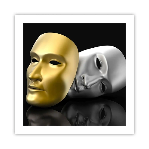 Poster - Das Leben ist wie ein Theater - 50x50 cm