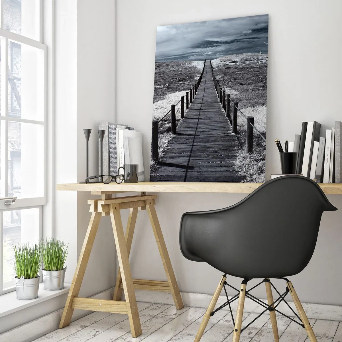 Glasbild - Bild auf glas - Direkt ans Ufer - 80x120 cm