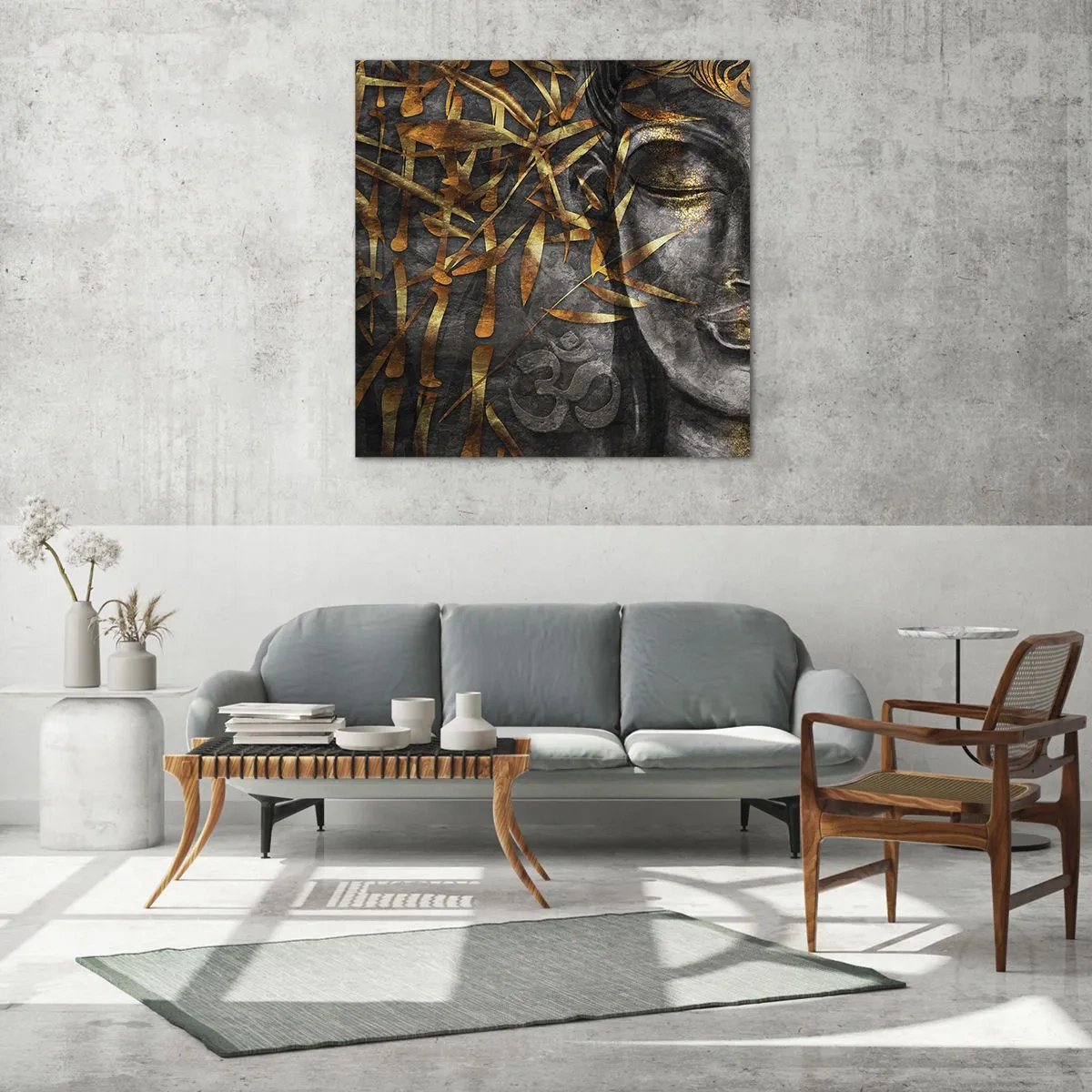 Glasbild - Bild auf glas - Fühle den Frieden - 70x70 cm