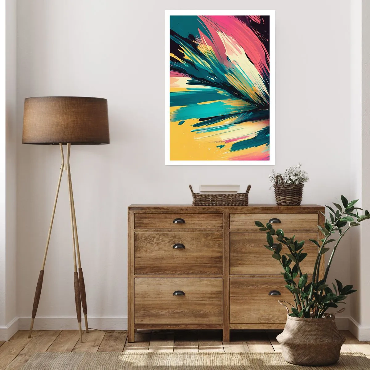 Poster - Komposition – eine Explosion der Freude - 70x100 cm
