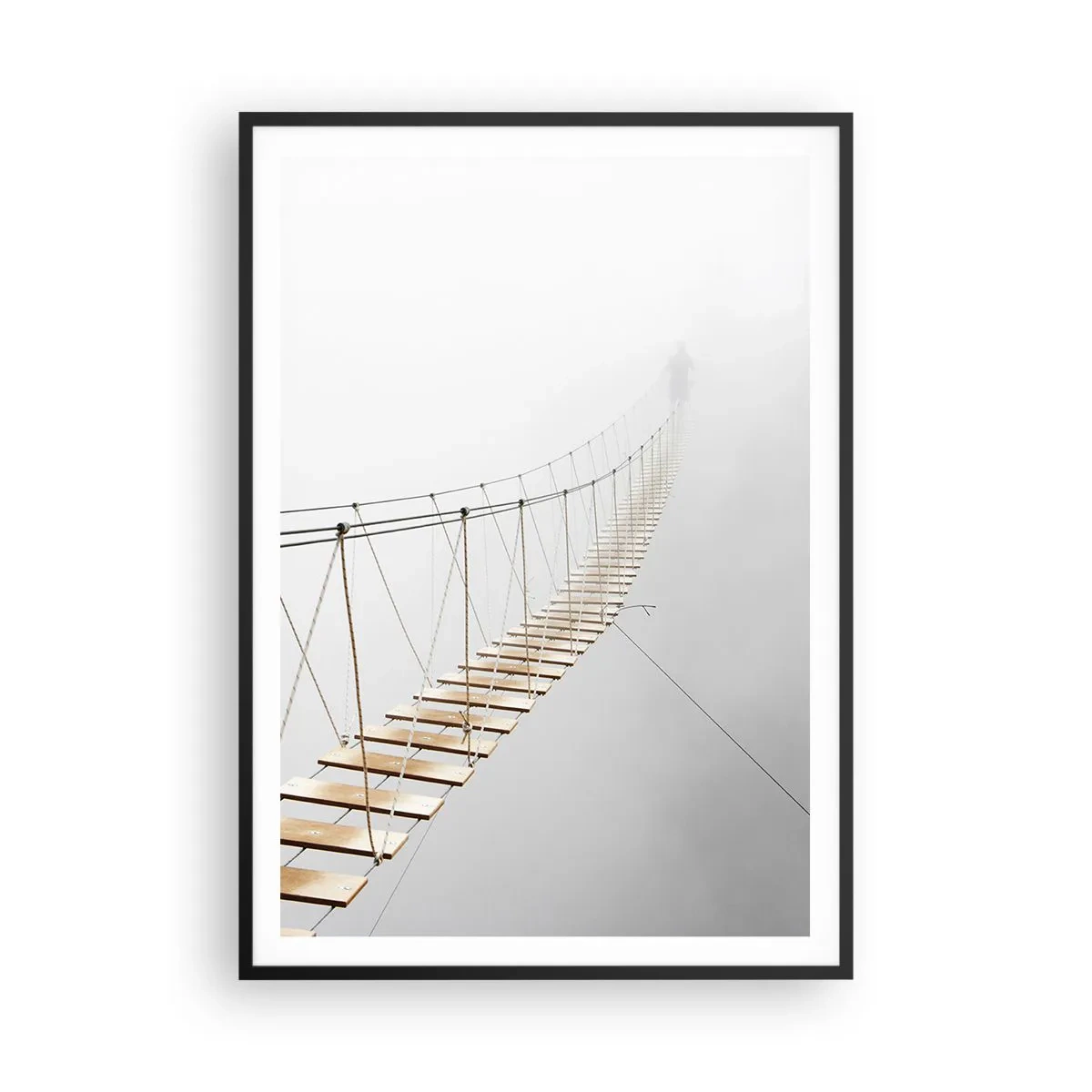 Poster in einem schwarzem Rahmen - Wohin wird es dich führen? - 70x100 cm