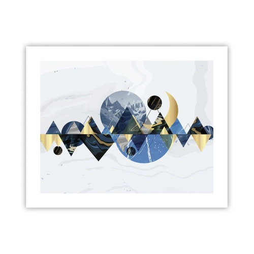 Poster - Geometrische Landschaft - 50x40 cm