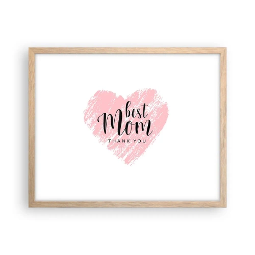 Poster in einem Rahmen aus heller Eiche - Immer der richtige Moment - 50x40 cm