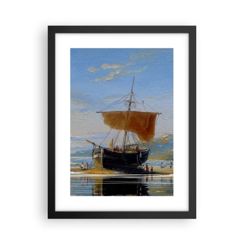 Poster in einem schwarzem Rahmen - Wasser, Land, Luft - 30x40 cm