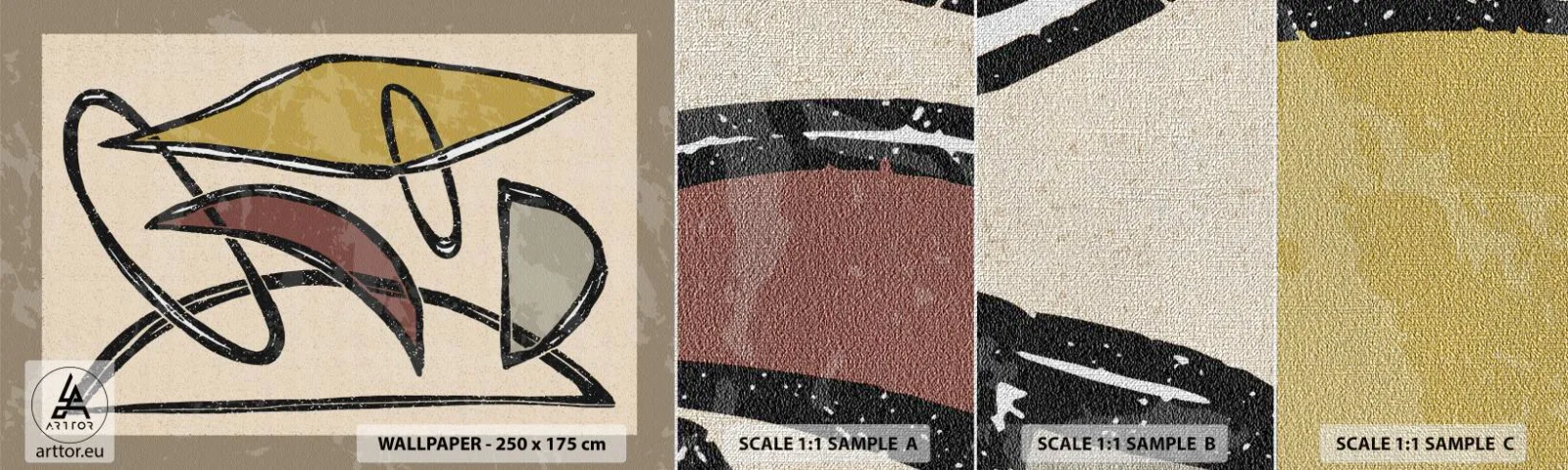 Fototapeten Muster Premium Canvas - Vertikale und Horizontale - Modern, Abstraktion, Stück - 100x30 cm