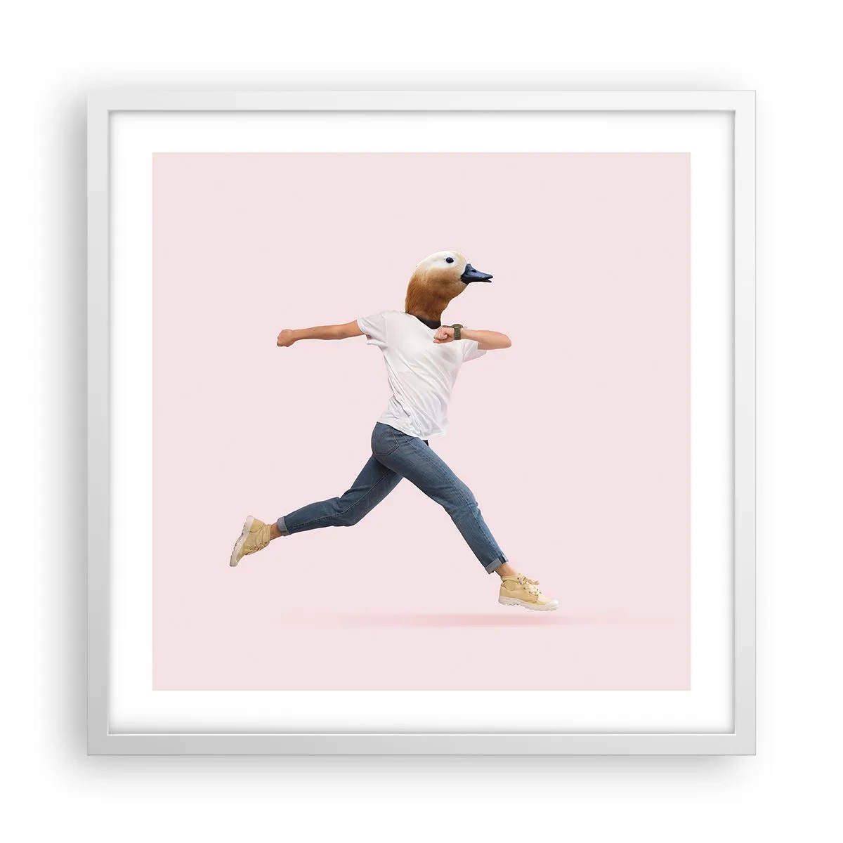 Poster in einem weißen Rahmen - Eine Prise Absurdität - 50x50 cm