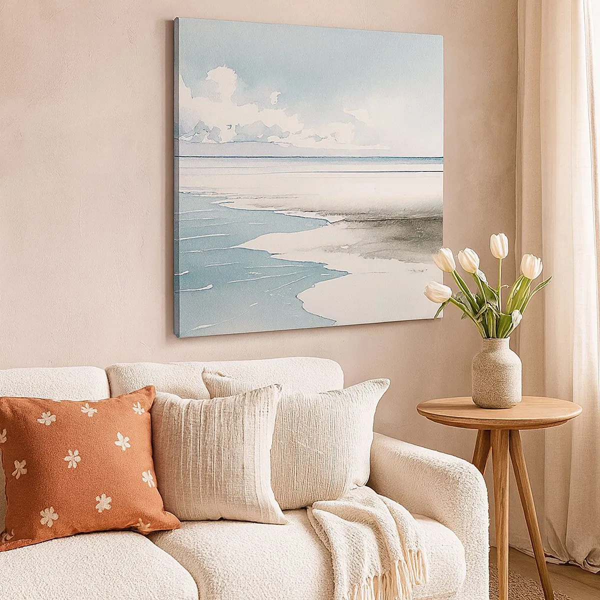 Bild auf Leinwand - Leinwandbild - Sanfte Flut - 30x30 cm