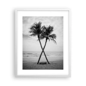 Poster in einem weißen Rahmen - Sie spürte eine Präsenz - 40x50 cm