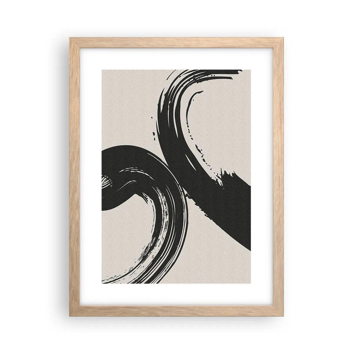 Poster in einem Rahmen aus heller Eiche - Ausladend und kreisförmig - 30x40 cm