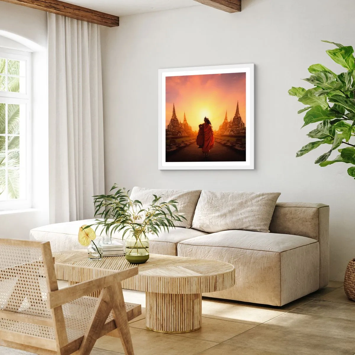 Poster in einem weißen Rahmen - In Frieden für die Ewigkeit - 40x40 cm