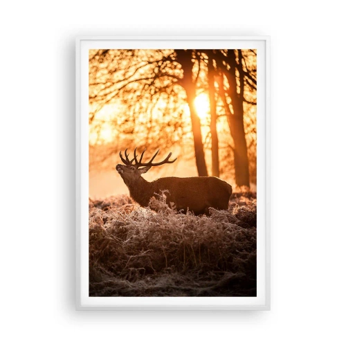 Poster in einem weißen Rahmen - Der Traum eines Jägers - 70x100 cm