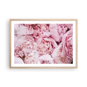 Poster in einem Rahmen aus heller Eiche - Anschmiegsam und duftend - 70x50 cm