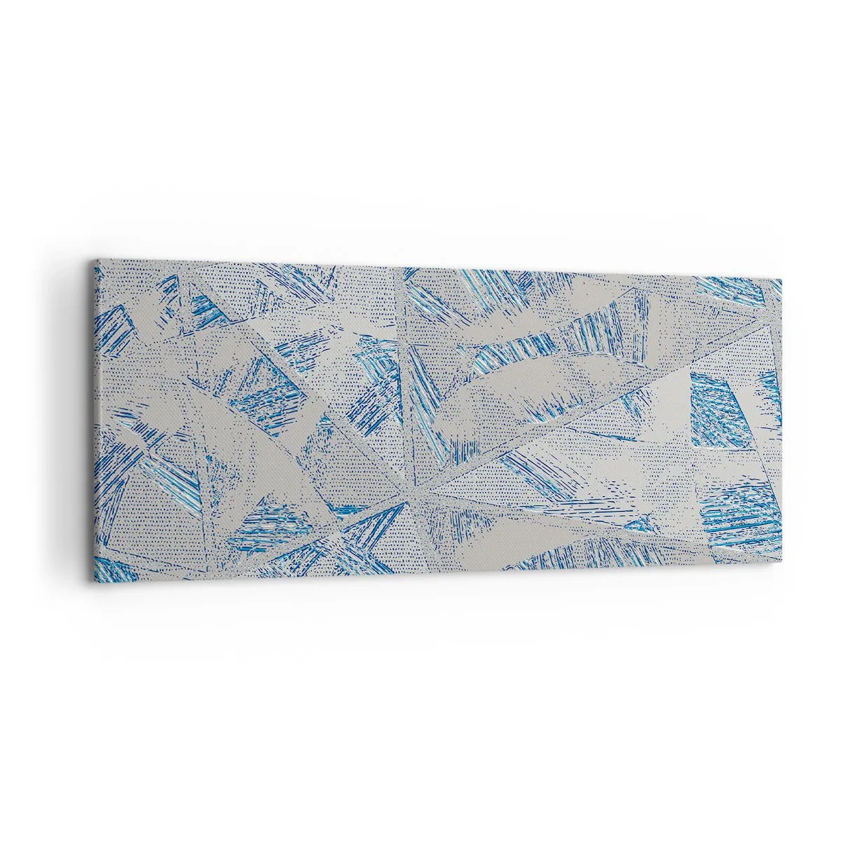 Bild auf Leinwand - Leinwandbild - In einem blaugrauen Labyrinth - 100x40 cm