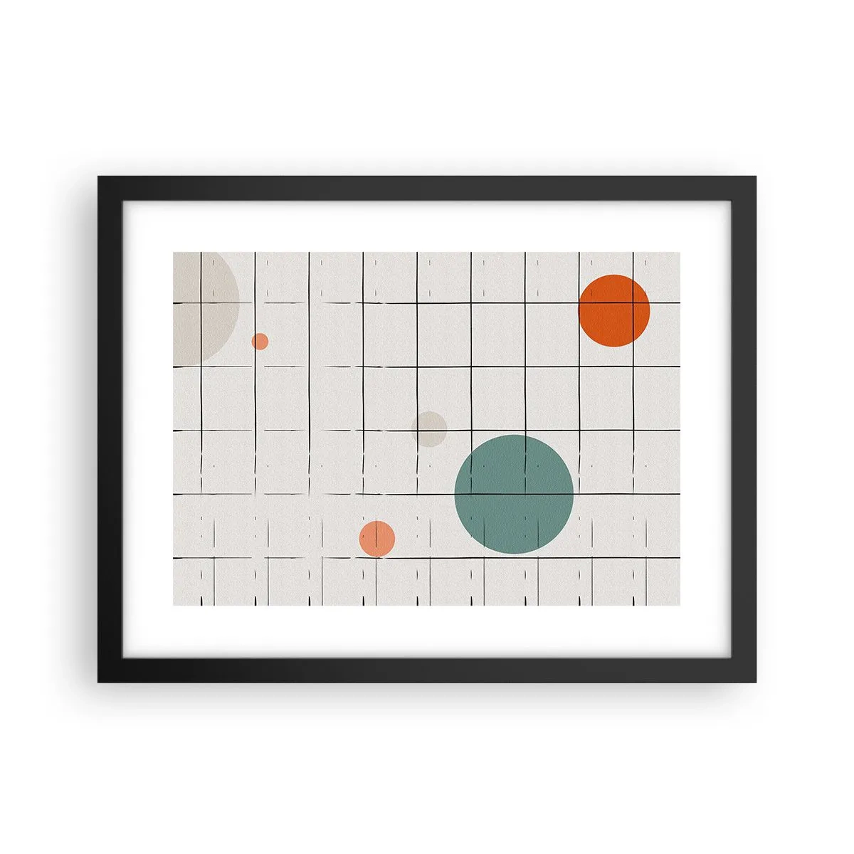 Poster in einem schwarzem Rahmen - Gefangen. Wir oder sie? - 40x30 cm