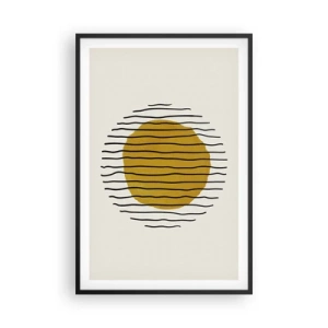 Poster in einem schwarzem Rahmen - Abstraktion, die vor Hitze zittert - 61x91 cm