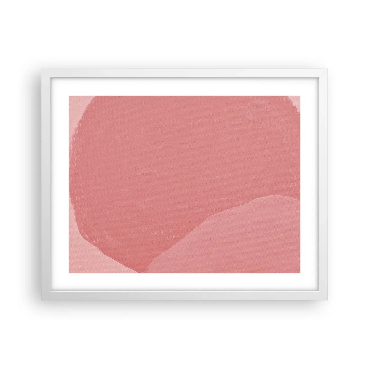 Poster in einem weißen Rahmen - Organische Komposition in Rosa - 50x40 cm